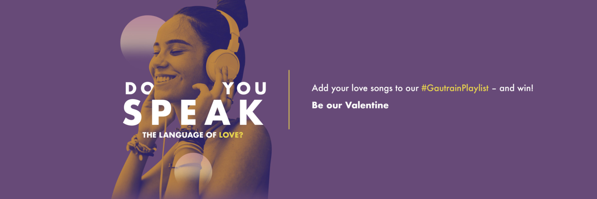 Gautrain Microsite Speak the language of love